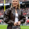 Allegiant Stadium Brittany Mahomes Leather Jacket
