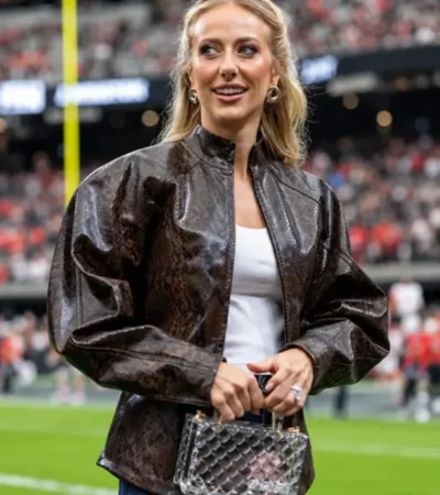 Allegiant Stadium Brittany Mahomes Leather Jacket