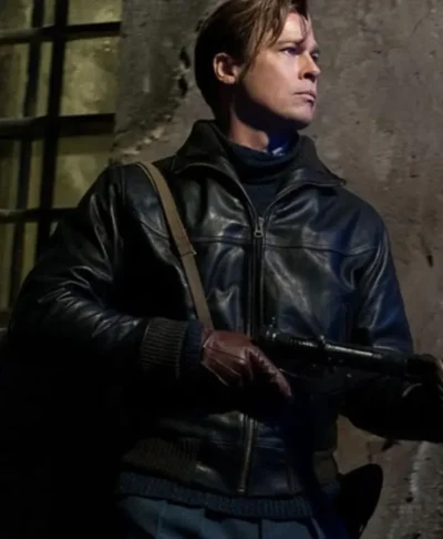 Allied Max Vatan Black Bomber Leather Jacket