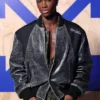 Alton Mason Off-White Leather Bomber Jacket
