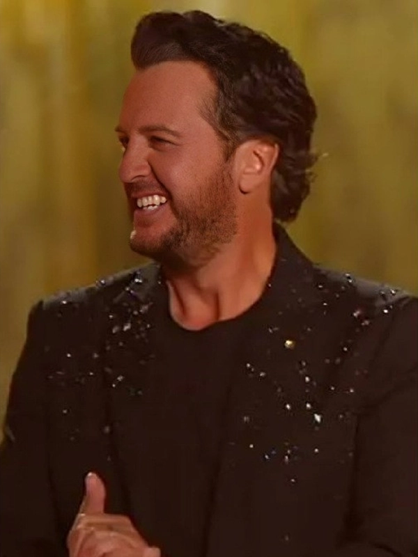 American Idol S24 Luke Bryan Black Embellished Blazer