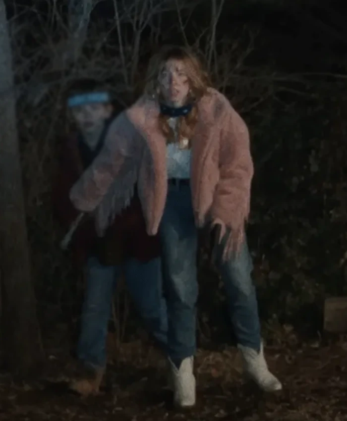 Americana 2025 Sydney Sweeney Pink Fringe Jacket