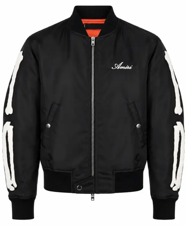 Amiri Bones Black Bomber Jacket