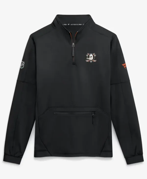 Anaheim Ducks Pro Rink Fleece Quarter-Zip Pullover Jacket