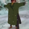 Anastasia Princess Anya Green Wool Coat