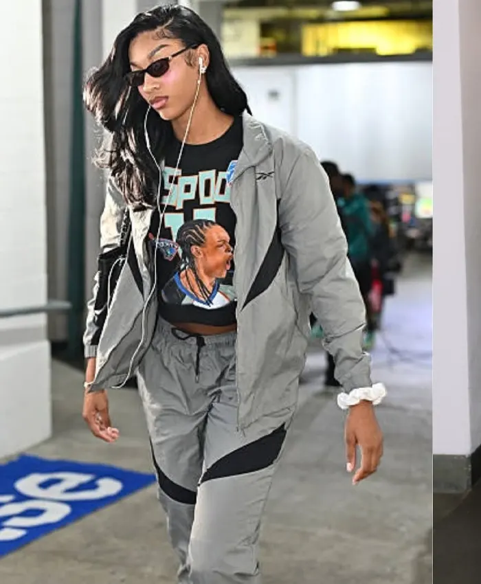 Angel Reese Reebok Gray Tracksuit