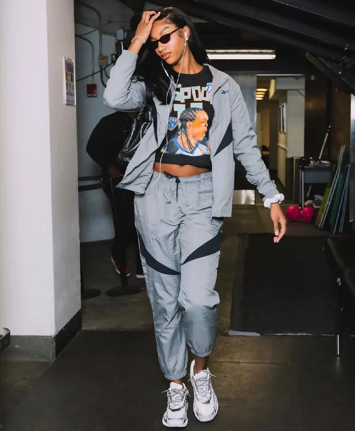 Angel Reese 2026 Reebok Gray Tracksuit - Image 2