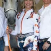 Ann Judge Denver Broncos Passing of the Reins White Jacket