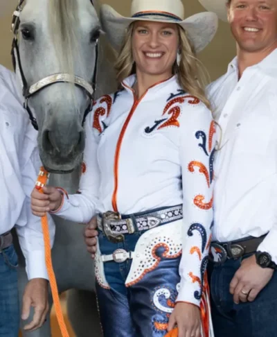 Ann Judge Denver Broncos Passing of the Reins White Jacket