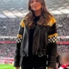 Anna Lewandowska White Sox Moto Leather Jacket