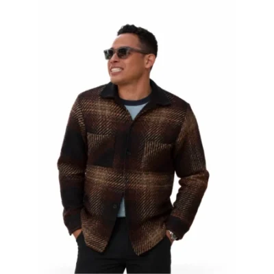 Anthony Ramos Love Language 2026 Brown Patterned Jacket