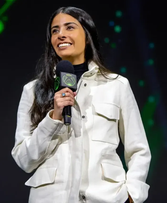 Asha Sharma White Utility Jacket