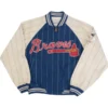 Atlanta Braves 1990s Pinstripe Bomber Jacket