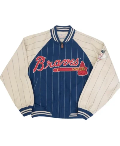 Atlanta Braves 1990s Pinstripe Bomber Jacket