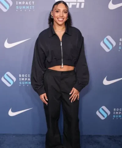 Azzi Fudd Summit LA Cropped Satin Jacket