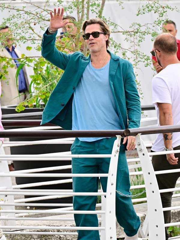 Babylon Brad Pitt Teal Suit