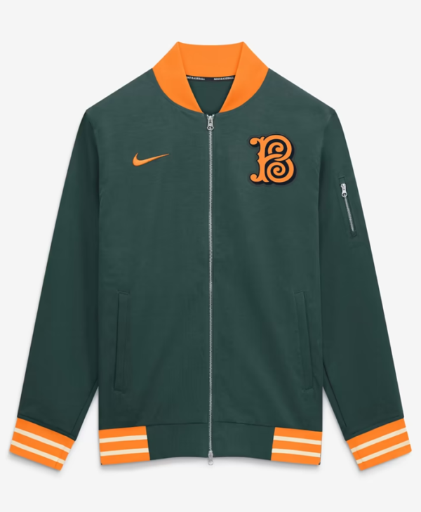 Baltimore Orioles Nike 2026 City Connect Green Bomber Jacket