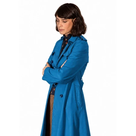 Belen Cuesta The Child Blue Cotton Coat