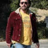 Ben Affleck Westlake Village Red Velvet Jacket