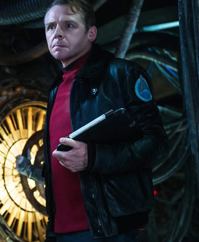 Beyond Simon Star Trek Pegg Leather Jacket