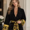 Black Casual Versace Bathrobe