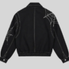 Black Cotton Contrast Stitch Darkwear Jacket