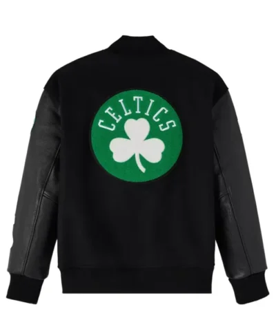 Boston Celtics x OVO Raglan Full-Snap Varsity Jacket
