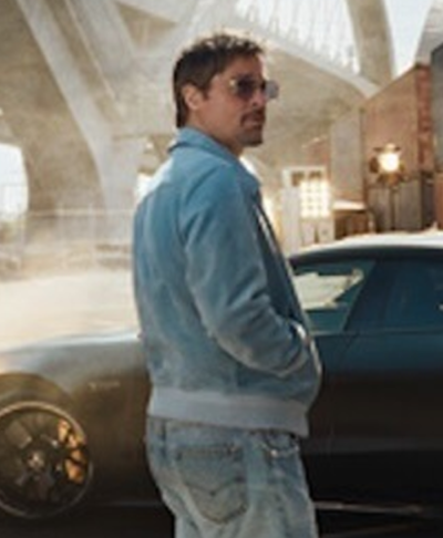 Brad Pitt Brown Leather Campaign Jacket