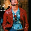 Brad Pitt Fight Club Costume Maroon Leather Jacket