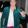 Brad Pitt James Blake Paris Green Suede Jacket