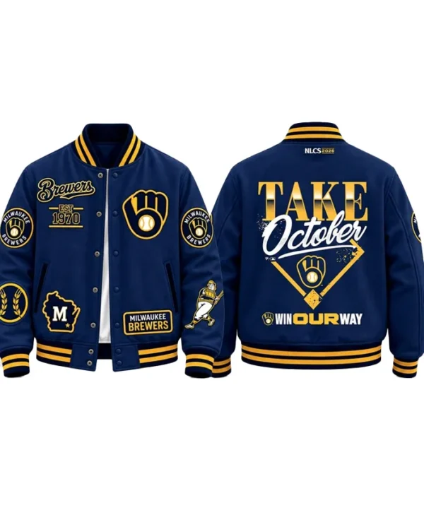 Brewers NLCS Champions Take October Win Our Way Blue Jacket