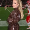 Brittany Mahomes Exotic Snake Print Leather Jacket