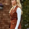 Brittany Snow The Beast In Me Brown Suede Vest