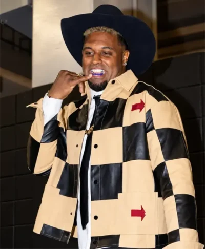 Caesars Superdome Cam Jordan Leather Jacket