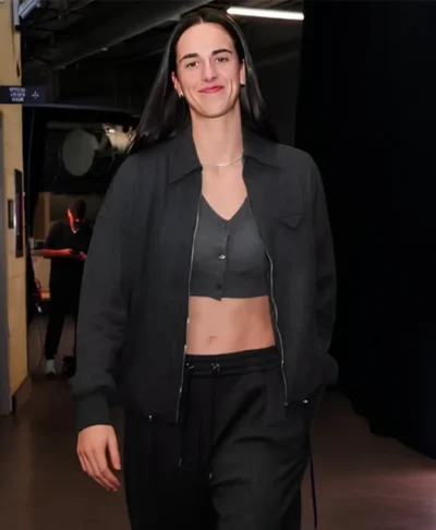 Caitlin Clark 2026 WNBA Playoffs Black Jacket