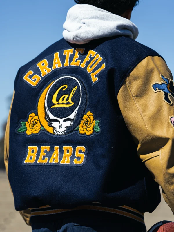 Cal Athletics Grateful Dead Wool Leather Jacket