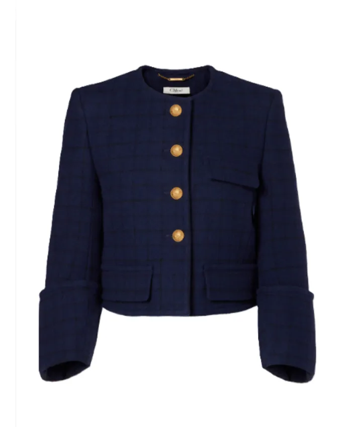 Carla Duval War S01 Blue Wool Jacket