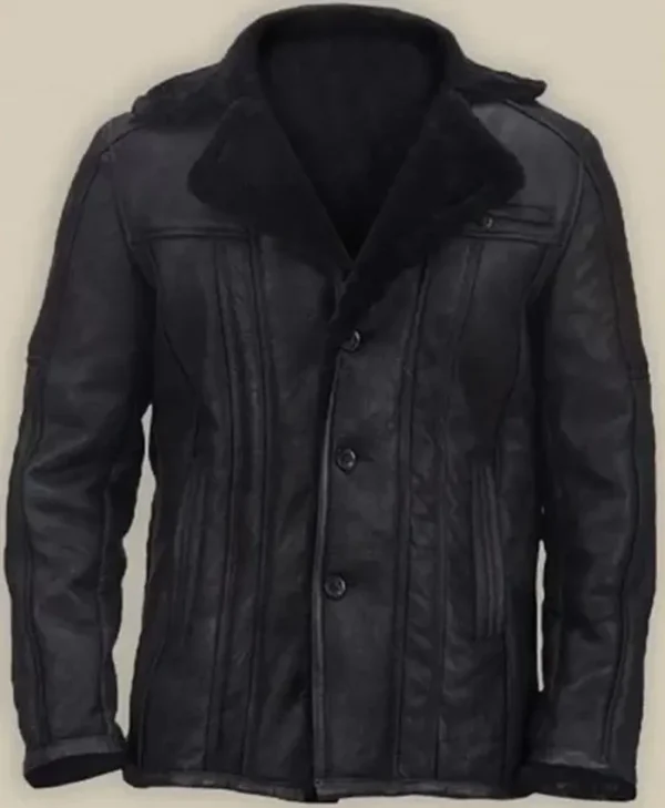 Carlos Three Pockets Buttoned Closure Shearling Jacket