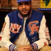 Carmelo Anthony New York Blue Varsity Jacket