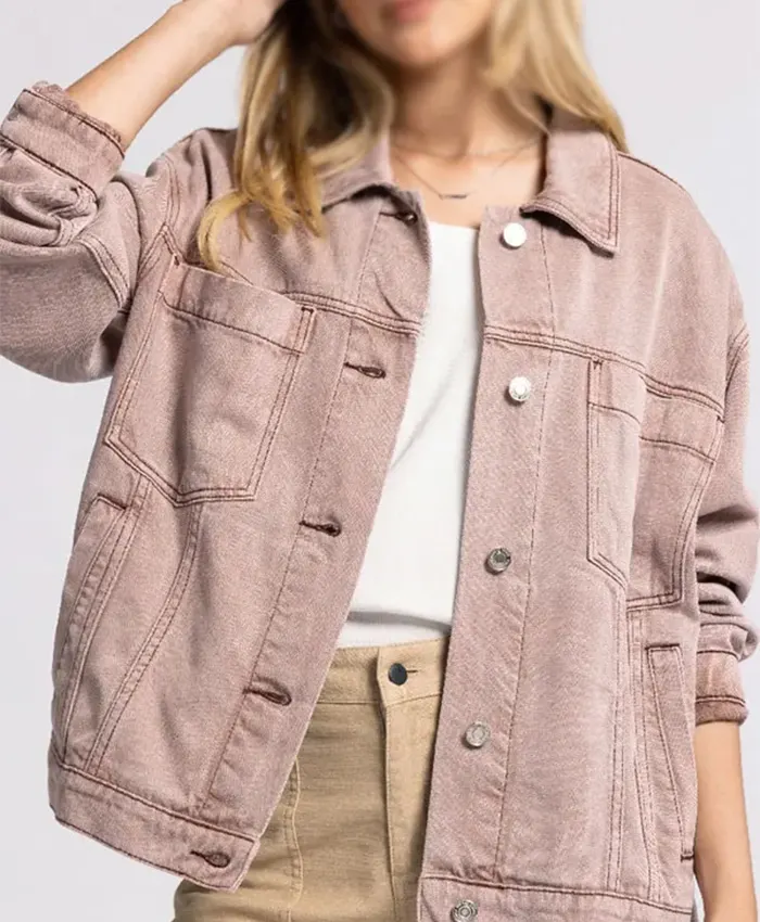 Carrie S01 Summer H. Howell Pink Denim Jacket