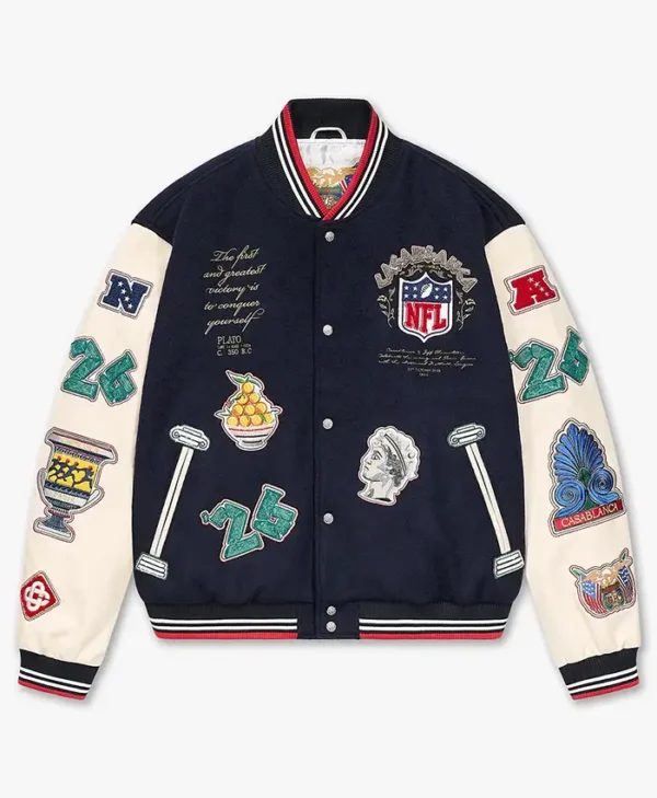 Casablanca x Jeff Hamilton NFL Paris Game Varsity Jacket
