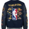 Chamarra NBA Mexico City Game 2026 Navy Varsity Jacket