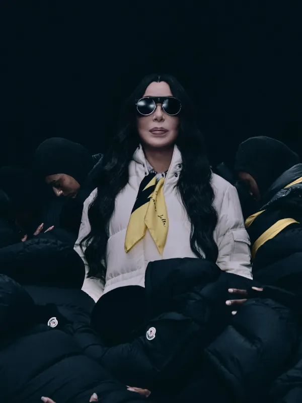 Cher Moncler Puffer Cream Jacket
