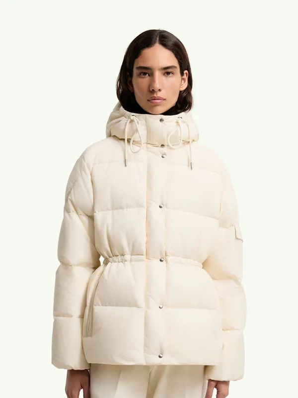 Cher Moncler Soft Cream Zipper Puffer 2026