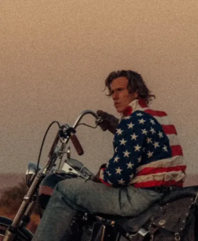 Cherry Los Angeles Motorcycle American Flag Jacket