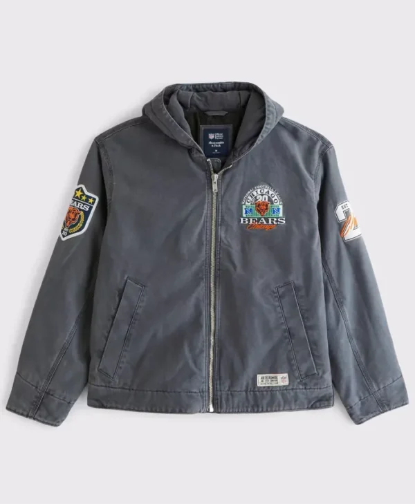 Chicago Bears Abercrombie & Fitch Workwear Hooded Bomber Jacket