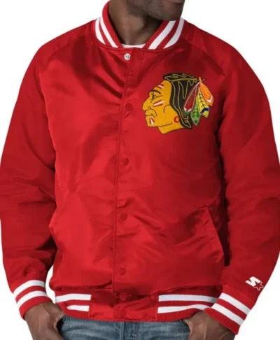 Chicago Blackhawks Starter Retro Bomber Jacket