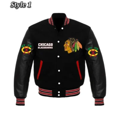 Chicago Blackhawks Styles Varsity Jacket