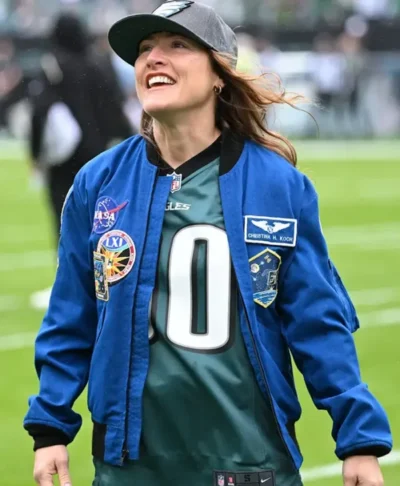 Christina Koch NASA Eagles Blue Flight Jacket
