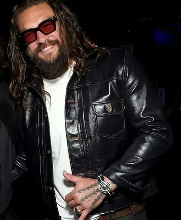 CinemaCon 2026 Jason Momoa Black Leather Jacket
